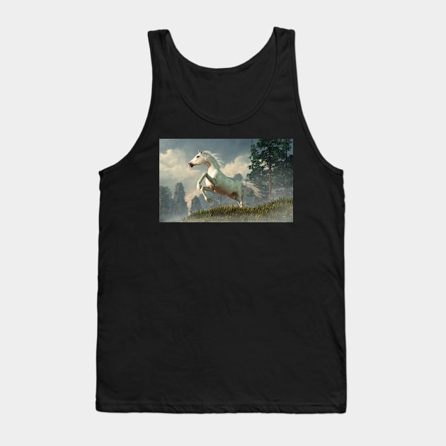 Wild Gray Horse Tank Top by DanielEskridge